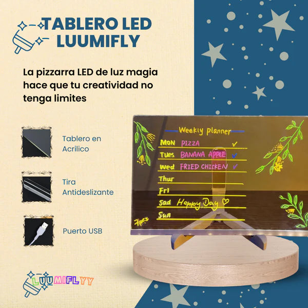 Pizarra LED Mágica Para Colorear / Haz volar la creatividad